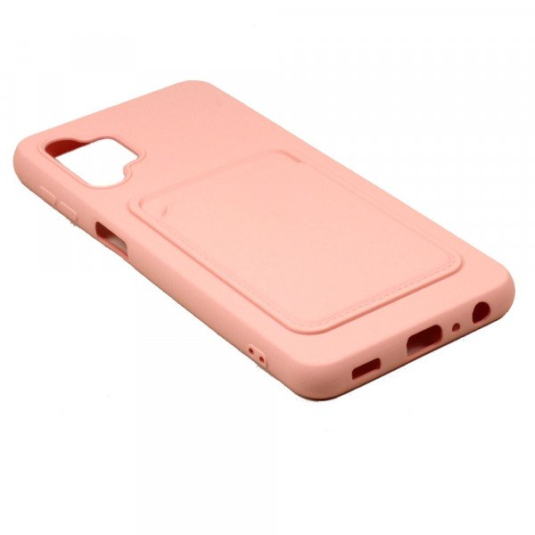 Wholesale Slim TPU Soft Card Slot Holder Sleeve Case Cover for Samsung Galaxy A32 5G (Pink)